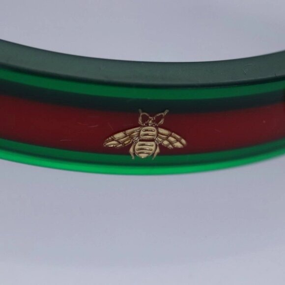 GUCCI Skeleton Web Sherry Line Watches plastic Red Green Auth ki4839 - Picture 10 of 13